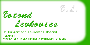 botond levkovics business card